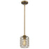 Brushed Gold Metal Cage Hanging Light